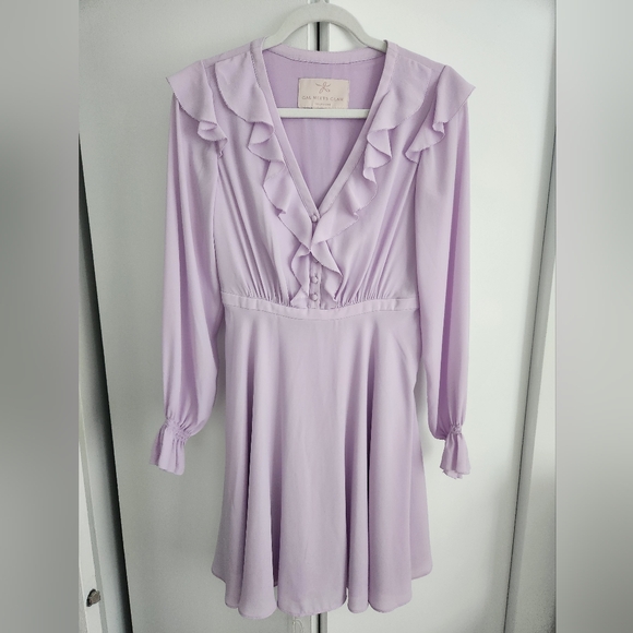 Gal Meets Glam Haley Ruffle Georgette Dress 2 - Picture 7 of 8